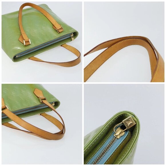 LOUIS VUITTON Monogram Vernis Houston Hand Bag Baby Blue M91005 LV Auth gh1056 - Picture 16 of 16